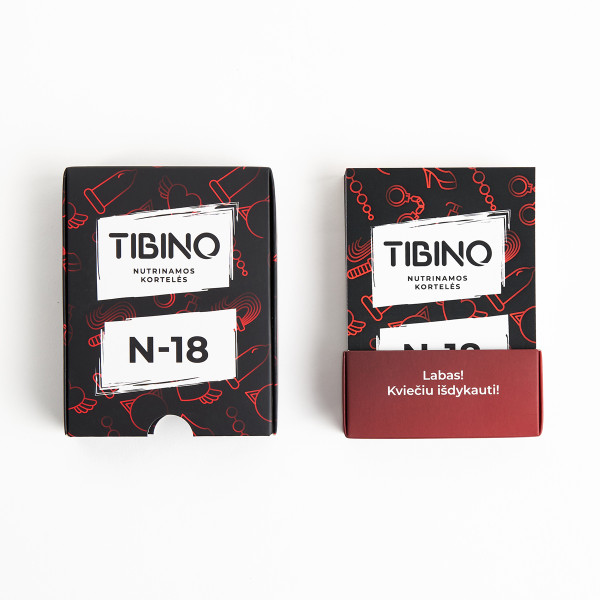 Nutrinamų kortelių rinkinys TIBINO "N-18"