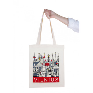 Medžiaginis maišelis su Vilniaus vaizdu