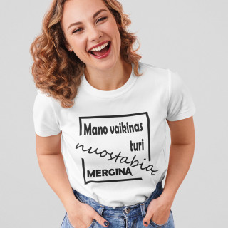 Moteriški marškinėliai "Nuostabi mergina"