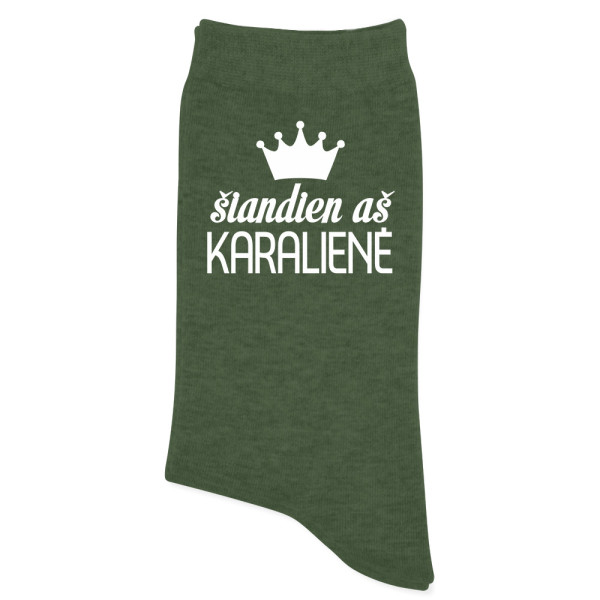 Moteriškos kojinės "Šiandien aš karalienė"