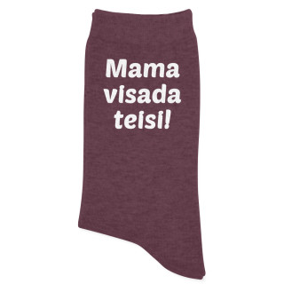 Moteriškos kojinės "Mama visada teisi"