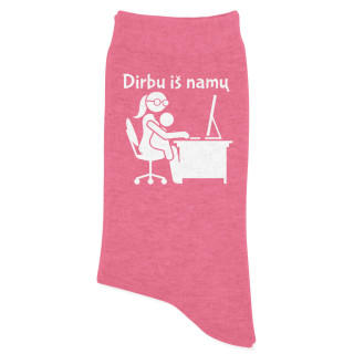 Moteriškos kojinės "Dirbu iš namų"