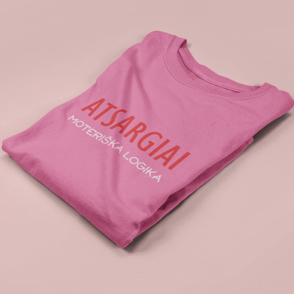 Moteriški marškinėliai "Atsargiai - moteriška logika"