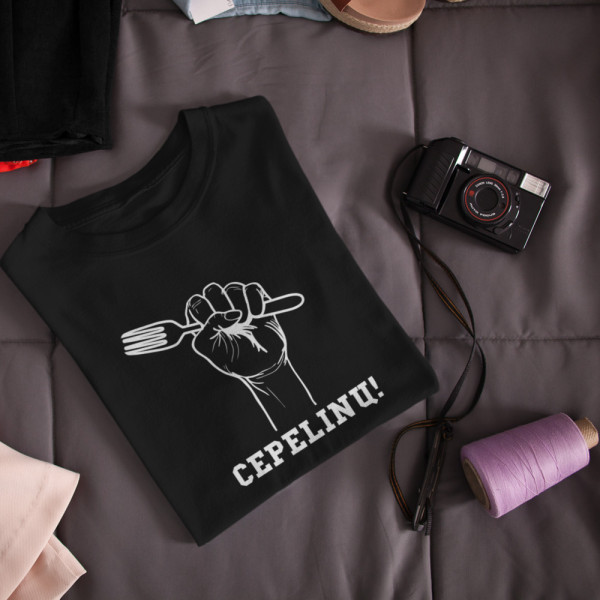 Moteriški marškinėliai "Noriu cepelinų!"