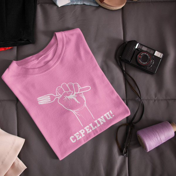 Moteriški marškinėliai "Noriu cepelinų!"