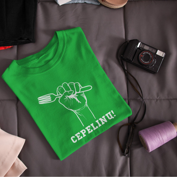 Moteriški marškinėliai "Noriu cepelinų!"
