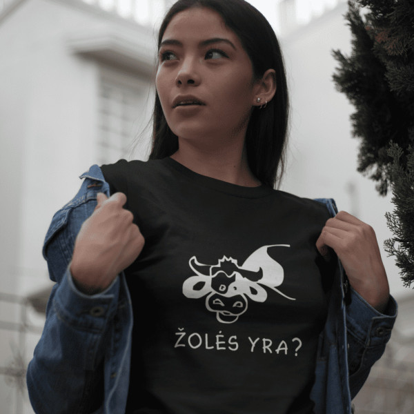 Moteriški marškinėliai "Žolės yra?"