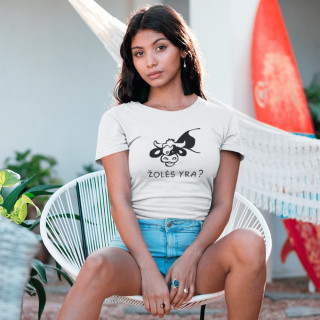 Moteriški marškinėliai "Žolės yra?"