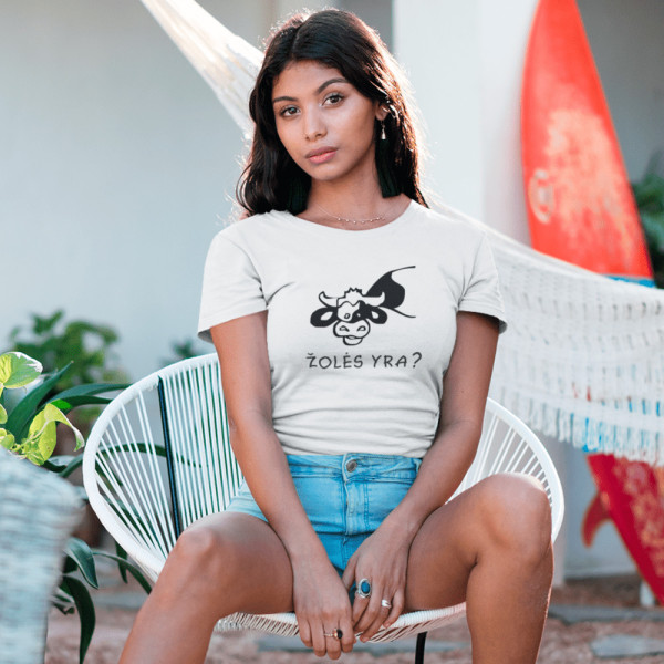 Moteriški marškinėliai "Žolės yra?"