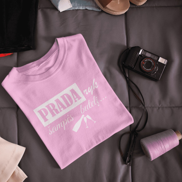 Moteriški marškinėliai "Pradaryk man šampės butelį"