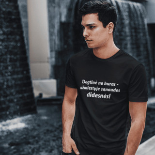 Marškinėliai "Degtinė ne kuras užmiestyje sąnaudos didesnės"