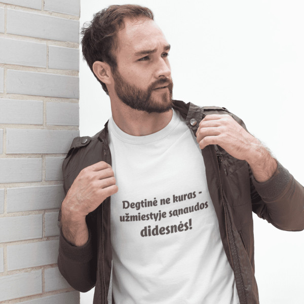Marškinėliai "Degtinė ne kuras užmiestyje sąnaudos didesnės"