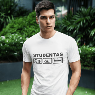 Marškinėliai "Tikras studentas"