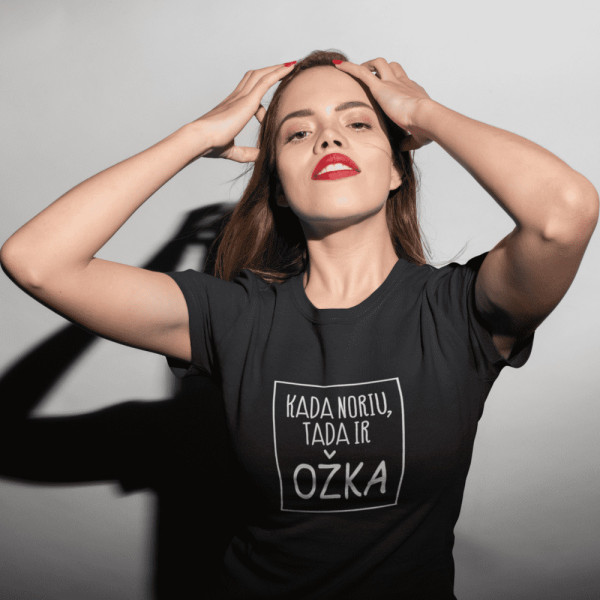 Moteriški marškinėliai "Kada noriu tada ir ožka"