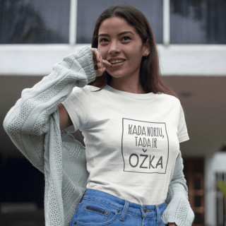Moteriški marškinėliai "Kada noriu tada ir ožka"