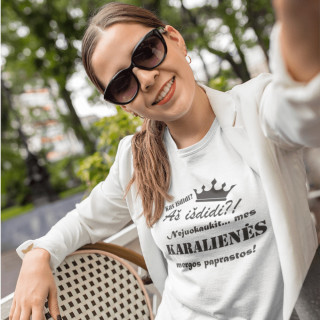 Moteriški marškinėliai "Karalienės mergos paprastos"