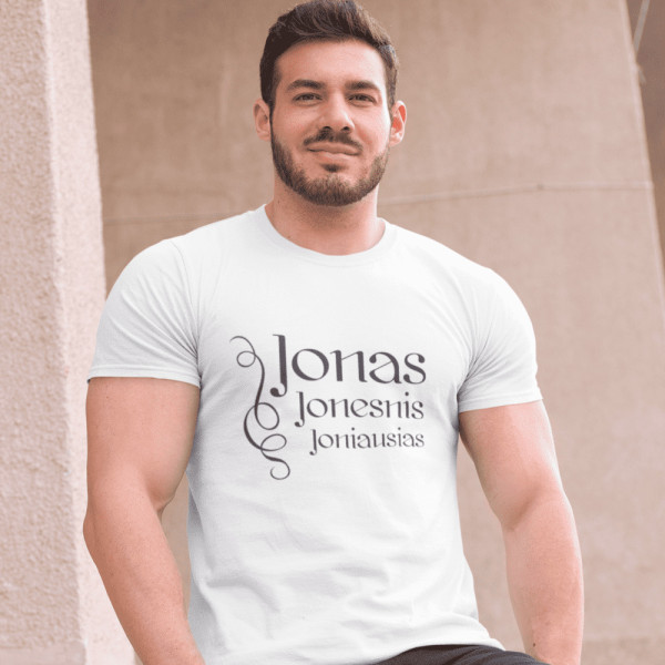 Marškinėliai "Jonas Jonesnis Joniausias"
