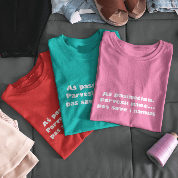 Moteriški marškinėliai "Aš pasimečiau"