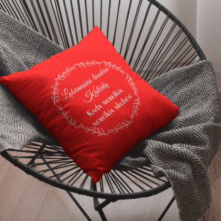 Dekoratyvinė pagalvėlė "Labiausiai laukiu Kalėdų"