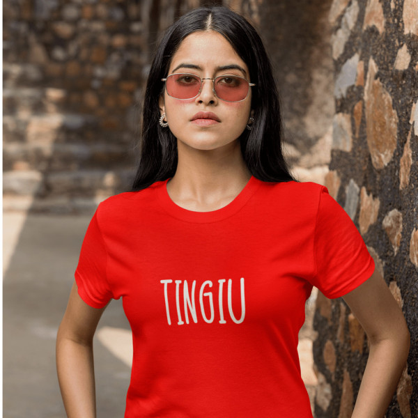 Moteriški marškinėliai "TINGIU"