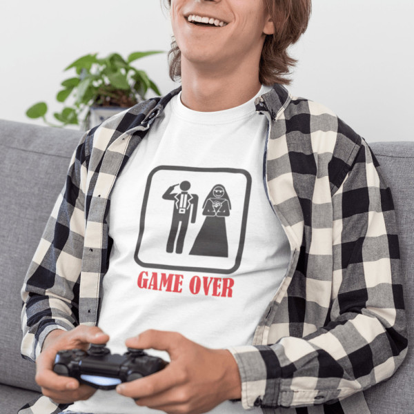 Marškinėliai "Game over (su šautuvu)"