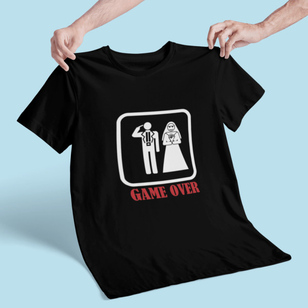 Marškinėliai "Game over (su šautuvu)"