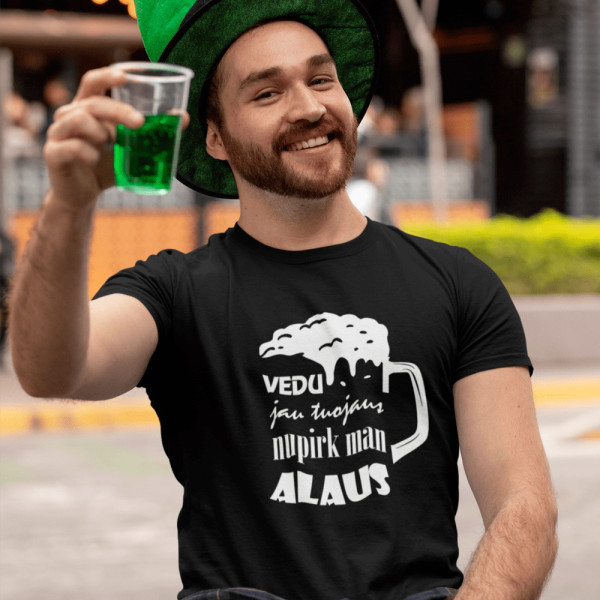 Marškinėliai "Vedu jau tuojaus, nupirk man alaus"