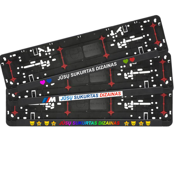 Automobilio numerių rėmelis su Jūsų sukurtu dizainu