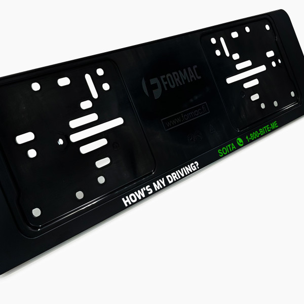 Automobilio numerių rėmelis "Kaip aš vairuoju?"