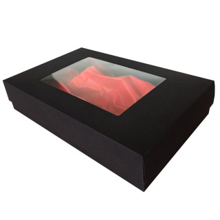 Dovanų dėžutė, juoda 250x155x50mm