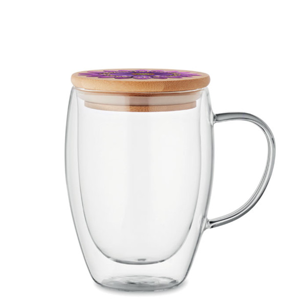 Dvigubo stiklo puodelis "Gražiausios Janinos puodelis"