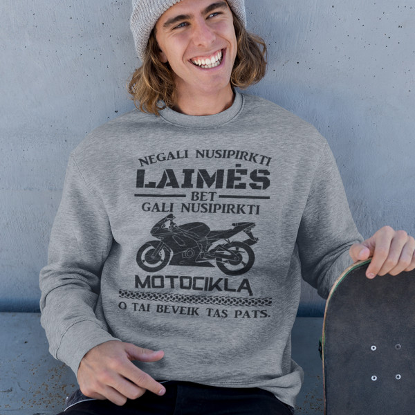 Džemperis "Galiu nusipirkti motociklą" (be kapišono)