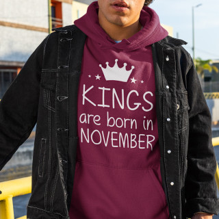 Džemperis "Kings are born" su Jūsų pasirinktu mėnesiu