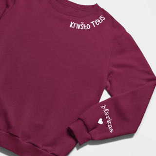 Džemperis "Krikšto Tėtis" su vaikų vardais ant rankovės (be kapišono)