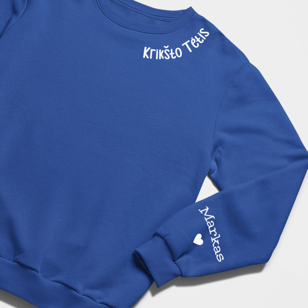 Džemperis "Krikšto Tėtis" su vaikų vardais ant rankovės (be kapišono)