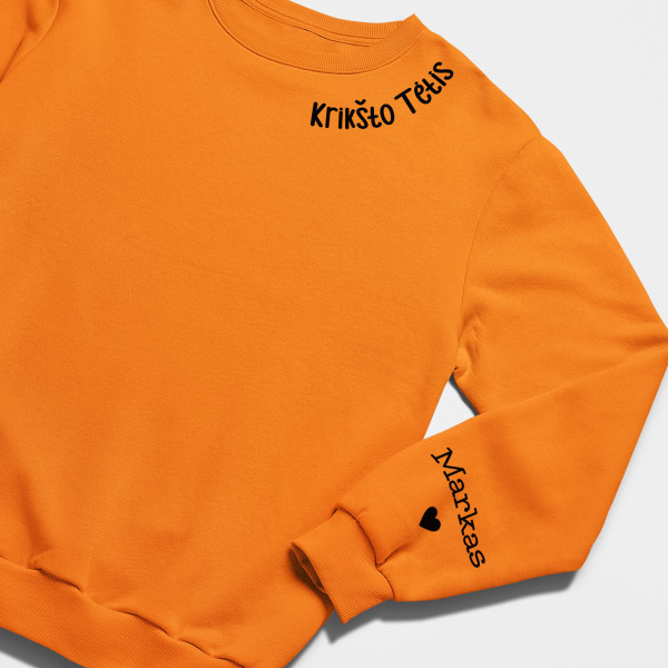 Džemperis "Krikšto Tėtis" su vaikų vardais ant rankovės (be kapišono)