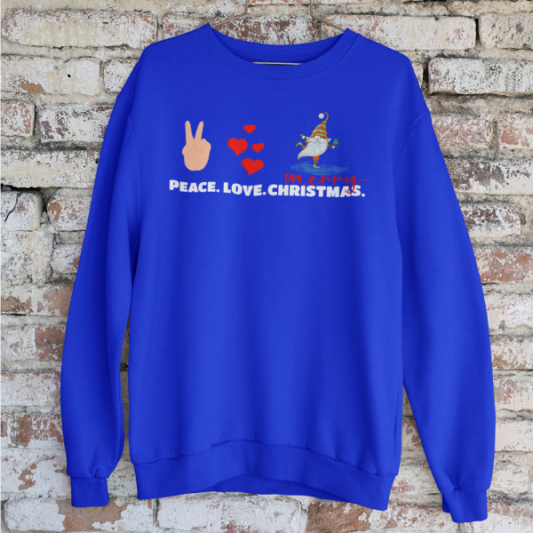 Džemperis "Peace.Love.Merry Christmas" (be kapišono)