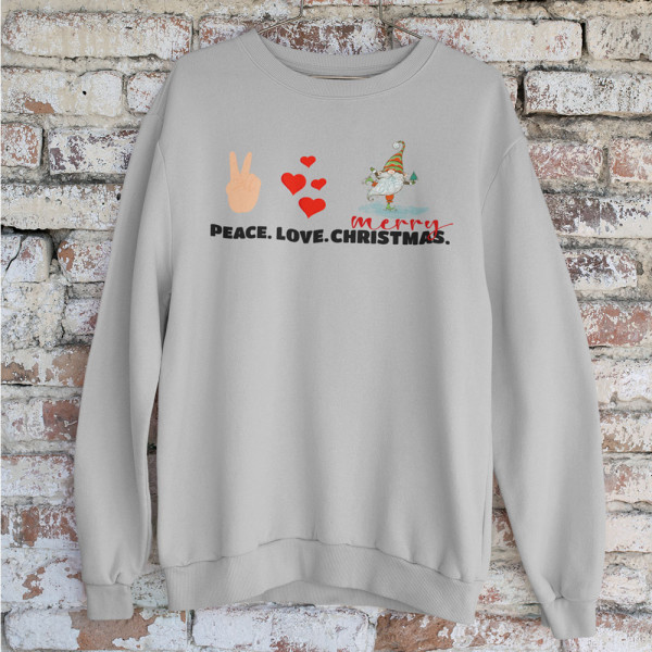 Džemperis "Peace.Love.Merry Christmas" (be kapišono)
