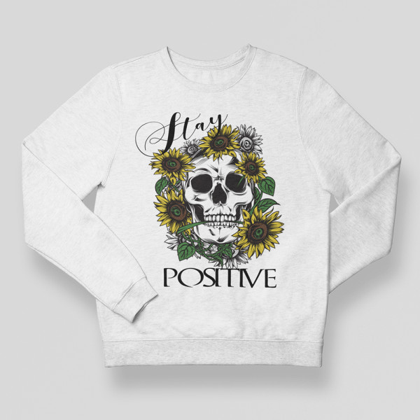 Džemperis "Stay positive" (be kapišono)