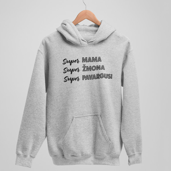 Džemperis "Super mama apibūdinimas"