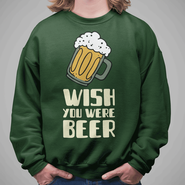 Džemperis "Wish you were beer" (be kapišono)