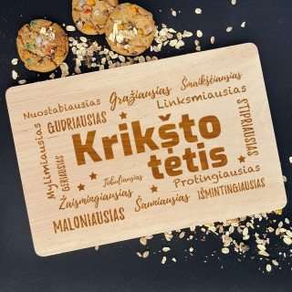 Graviruota medinė pjaustymo lentelė "Krikšto tėtis"