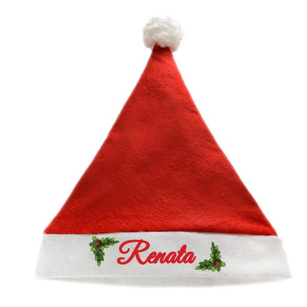 Kalėdinė kepurė su Jūsų pasirinktu vardu (raudona)