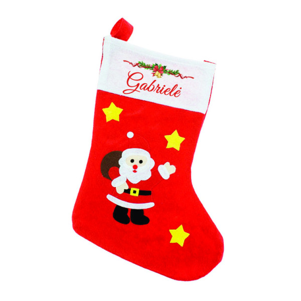 Kalėdinė kojinė "SANTA" su Jūsų pasirinktu vardu