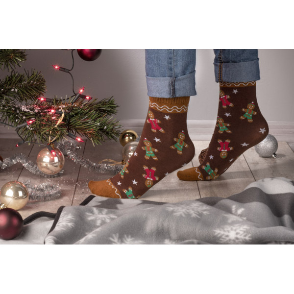 Kalėdinės kojinės "COOKIE" šventinėje dėžutėje (2 poros)