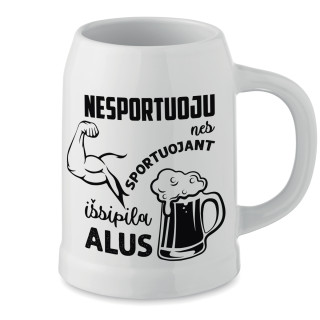 Keramikinis bokalas "Nesportuoju"