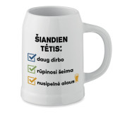 Keramikinis bokalas "Šiandien tėtis..."