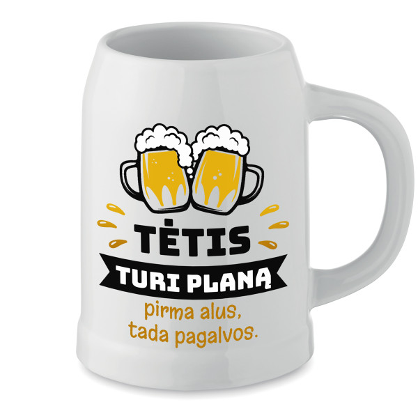 Keramikinis bokalas "Tėtis turi planą"