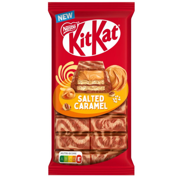 "KIT KAT" Pieninis šokoladas su sūrios karamelės įdaru, 99g