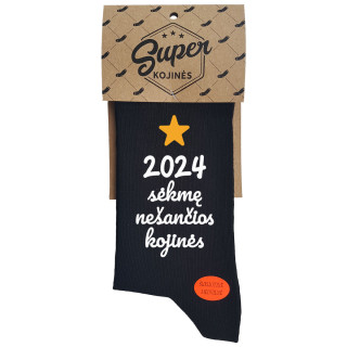 Kojinės "2024 metais sėkmę nešančios kojinės"